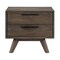 Armen Living Astoria Oak 2 Drawer Nightstand LCAHLADG - alternate 1